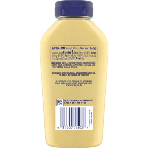 Vista 10 de Grey Poupon Dijon Mostaza (botella exprimible de 10 onzas) (paquete de 2)