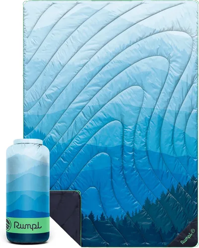 Vista 36 de Rumpl Manta Puffy Original - Manta de Camping Cálida y Resistente al Agua con Aislamiento Sintético 100% Reciclado, 52"x75", Original Puffy V2