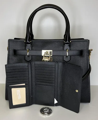 Vista 3 de MICHAEL Michael Kors Hamilton MD - Bolsa con cartera triple y gancho para bolso Negro