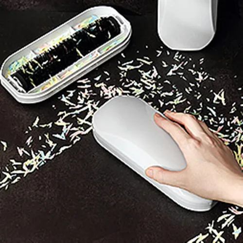 Vista 7 de Barredora de migas de alfombra, barredora de migas de mesa, mini barredora de migas de un solo cepillo, cepillo recogedor de migas para lavandería