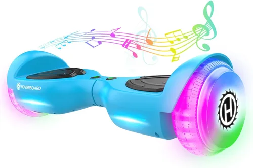Vista 20 de Hoverboard con altavoz de música, ruedas LED de 6.5 pulgadas, luces de auto equilibrio, alcance máximo de 5/6 millas y 6.2 mph alimentado por motor