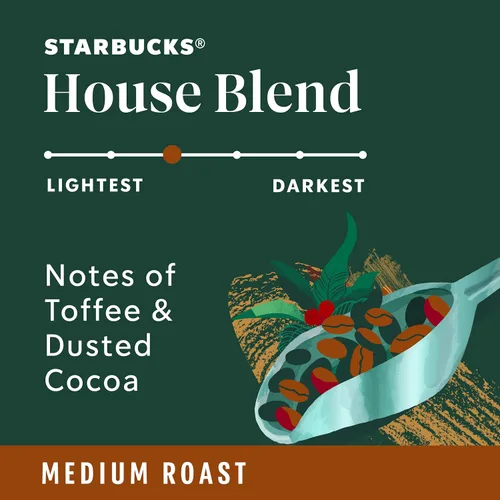 Vista 3 de Starbucks Cápsulas de café K-Cup, café tostado medio, mezcla de casa para cafeteras Keurig, 100% arábica, 6 cajas (60 cápsulas en total)