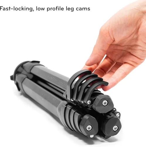 Vista 7 de Peak Design Trípode de viaje, aluminio, diseño compacto, configuración rápida y desmontaje, estabilidad profesional, cabeza de bola ergonómica