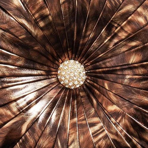 Vista 2 de EUCIOR Almohada decorativa redonda, almohada circular hecha a mano, almohadas redondas de cuero metálico liso para sofá, decoración del hogar