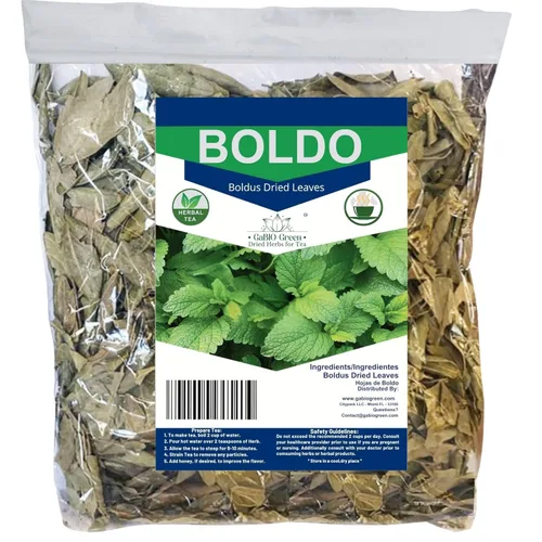 Vista 2 de Boldo hojas secas, hoja de boldo entera, 100% desintoxicación natural, 1 libra/16 onzas, hojas de boldo, té de hierbas Peumus Boldus, té boldo