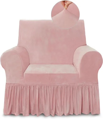 Vista 48 de NICEEC Funda para Sofá de Dos Plazas Súper Suave de 1 Pieza Color Café Claro Funda Elástica para Sofás de Dos Plazas Elástica Universal de Spandex