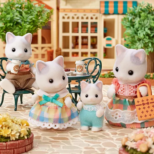 Vista 2 de Calico Critters - Familia de gatos Latte - Set de 4 figuras coleccionables para edades 3+