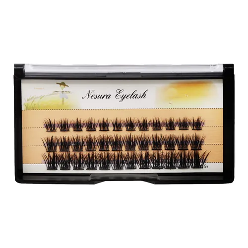 Vista 6 de BODERMINCER 60 pestañas postizas negras hechas a mano, 10D, largas, naturales, pestañas individuales, extensión de pestañas postizas, maquillaje