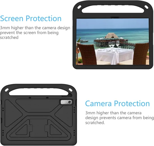 Vista 6 de Funda para tablet infantil compatible con Lenovo Tab P11 Pro de 11.5 pulgadas (TB-J706F), a prueba de golpes, con asa y soporte, para P11 Gen 2 11.5