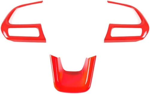 Vista 7 de 3 unidades de accesorios interiores para tapa de volante de coche para Jeep Renegade 2015-2023 para Jeep Compass 2017-2020 (negro)