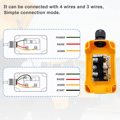 Vista 2 de mxuteuk - Interruptor de control remoto del remolque de descarga 12V CC, interruptor de control arriba y abajo del remolque para camión basculante