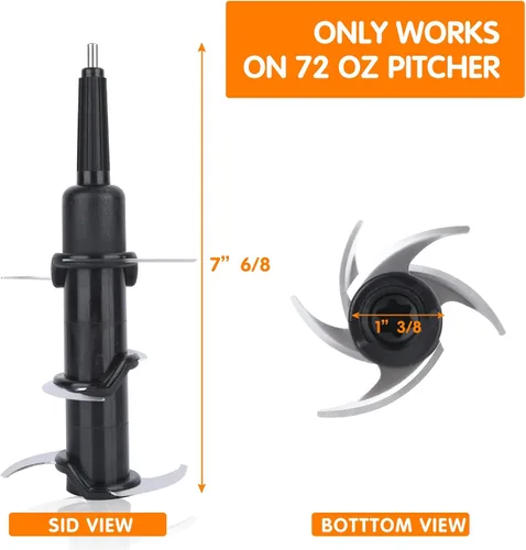 Vista 2 de Cuchilla de repuesto para licuadora Ninja, 6 cuchillas Ninja Blender piezas de repuesto compatibles con Nin-ja Kitchen System 1100 para Ni-nja 72 oz