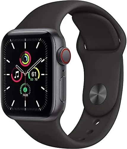 Vista 4 de Apple Watch SE (GPS + 40 mm) - Carcasa de aluminio plateado con banda deportiva blanca (renovada)