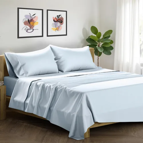 Vista 12 de XOOX Linen Juego de 2 fundas de almohada 100% de algodón egipcio, tamaño estándar/Queen, lujosas fundas de almohada de 1500 hilos color blanco