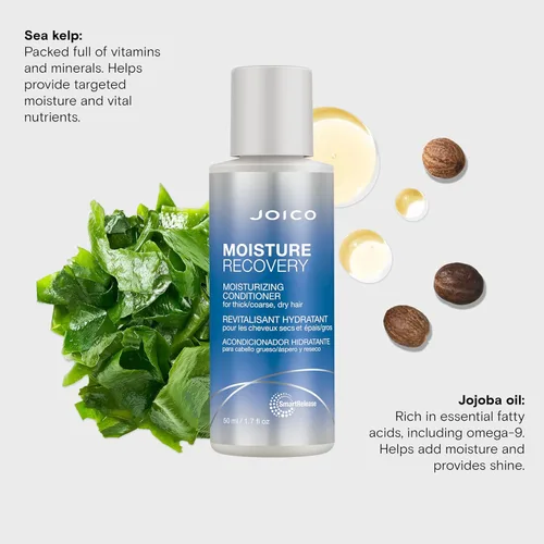 Vista 5 de Joico Moisture Recovery Moisturizing Conditioner For Thick, Coarse, Dry Hair Replenish Moisture Restore Smoothness & Elasticity Strengthen &