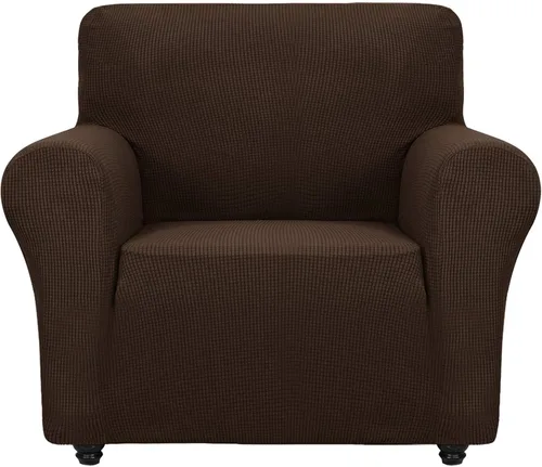 Vista 65 de ZNSAYOTX Funda súper elástica para silla (30"-47"), nuevas fundas de silla a rayas para sala de estar, aptas para perros y mascotas, protector