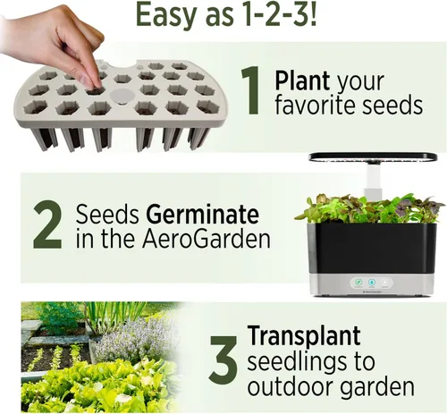 Vista 4 de Sistema de plantación inicial AeroGarden para modelos Harvest