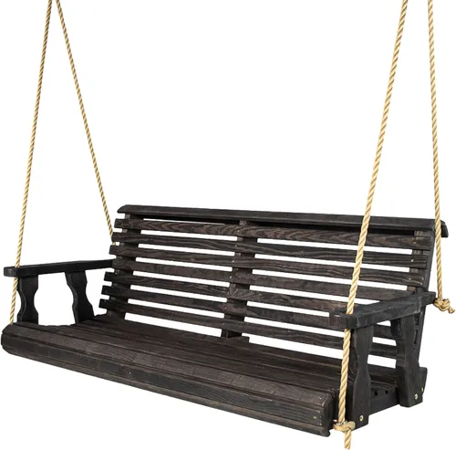 Vista 10 de Hamaca Amish resistente para pórtico, 800 Lb, con sogas colgantes