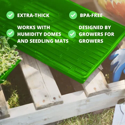Vista 6 de Bandejas de inicio de semillas 1020, bandeja para plantas, bandejas de cultivo de microverdes, bandejas de semillas de plástico, bandeja