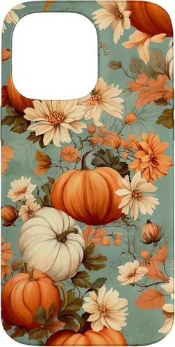 Vista 21 de Funda con temática de otoño para iPhone 13 Pro Max con diseño de calabaza de otoño