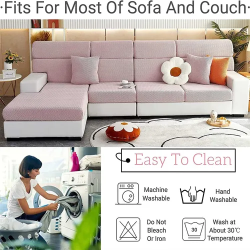 Vista 5 de Fundas de sofá héroe, fundas de sofá relajantes para el hogar, fundas de sofá de héroe, fundas de sofá Soothinghome (gris, funda de diván)