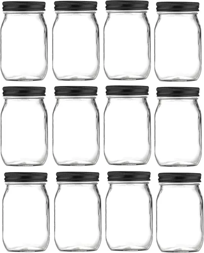 Vista 6 de Nakpunar - Tarros de vidrio con tapas: de 2 onzas, 4 onzas, 8 onzas y 16 onzas