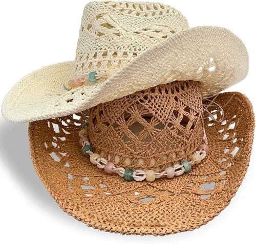 Vista 2 de Banda para sombrero de vaquero para mujer, hecha a mano, reemplazable, cinturón de sombrero de Panamá para hombre