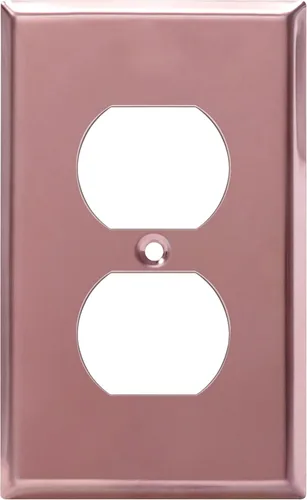 Vista 34 de ENERLITES Placa de pared de metal para receptáculo dúplex, tapa de tomacorriente, resistente a la corrosión, tamaño estándar de 1 banda, 4.50 x 2.76