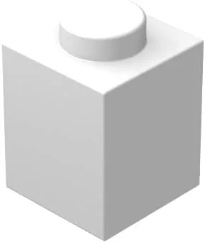 Bloque de ladrillo clásico a granel, ladrillos blancos 1x1, ladrillos de construcción planos 100 piezas, compatible con piezas y piezas de Lego: