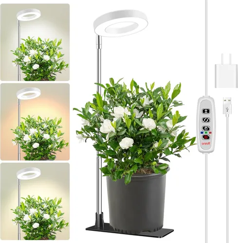 Vista 26 de Aokrean Luz de Crecimiento para Plantas, 48 LEDs Luces de Crecimiento de Espectro Completo para Plantas de Interior, Lámpara de Crecimiento