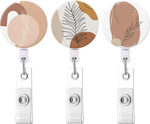 Vista 25 de Carrete retráctil para tarjetas de identificación con clip de cocodrilo resistente para nombre de enfermera, carrete decorativo para tarjetas