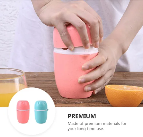 Vista 5 de SAFIGLE 2 Pcs Manual Fruit Juicer Portable Orange Lemon Squeezer Non-electric Handheld Citrus Press for Household Use Easy to Clean Safe Kitchen