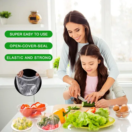 Vista 7 de 200 piezas mejoradas de plástico precortadas alternativas a papel de aluminio, se utiliza como fundas de almacenamiento de alimentos, bolsas