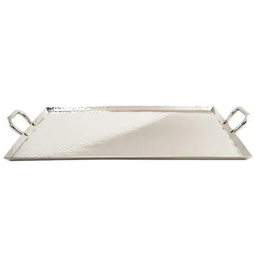 Vista 6 de G.E.T. SSTPD-1612-ANT - Bandeja otomana de metal resistente con asas, 16 x 12 pulgadas, bronce martillado