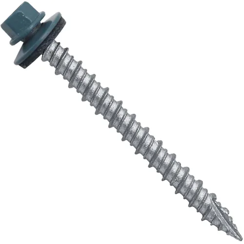 Vista 33 de Tornillos para techos de metal gris ABC 10 x 1 - Cabezal hexagonal - Arandela EPDM - Arandela de arranque automático/roscado - 1 bolsa - 250