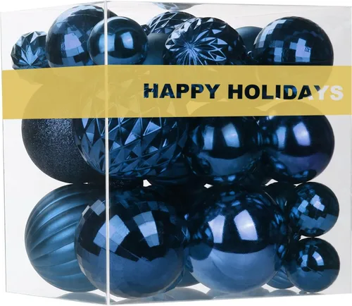 Vista 217 de Bolas pequeñas de Navidad doradas de 1.6 pulgadas, adornos de decoración para árbol de Navidad, bolas colgantes inastillables para decoraciones
