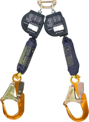 Vista 3 de 3M DBI-SALA Nano-Lok XL Línea de vida autorretráctil de doble pierna, conexión rápida 3100613, red, gancho de aluminio para barras de refuerzo, 9