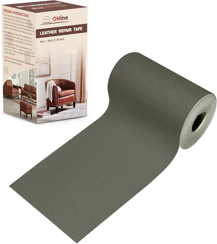 Vista 45 de ONine Reparación profesional de cuero para sofá, cinta de reparación de cuero de 3 x 60 pulgadas (cuero gris oscuro)