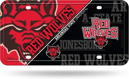 Vista 43 de NCAA etiqueta de metal para auto, negro