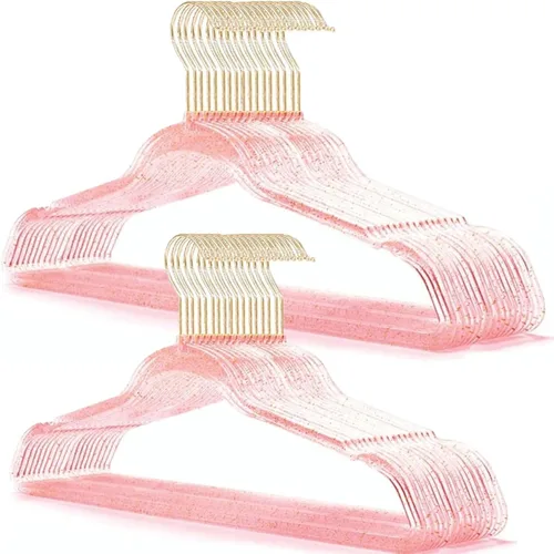 Vista 19 de VSV stoage Perchas de Terciopelo para Pantalones con Doble Barra Antideslizante - Múltiples Perchas de Terciopelo para Armario - Colgador de Ropa