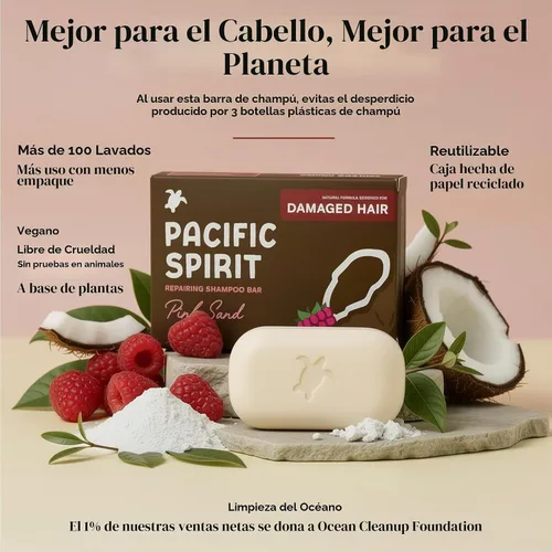 Vista 6 de Barra de champú para cabello dañado, teñido y normal, más de 100 lavados, arcilla blanca, vegano