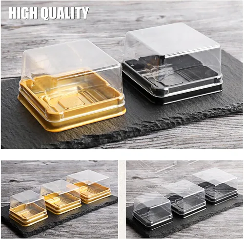 Vista 9 de BenRan 50 juegos de cajas de pastel de luna para 1.76 oz/2.22 oz/2.65 oz/3.53 oz/4.41 oz, con macarones, galletas y cajas de mini pastel, caja