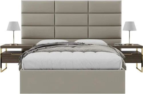 Vista 74 de Vänt - Paneles tapizados de cabecera para montar en la pared, diseño Isabelle, 60 x 23 pulgadas, configuración de 4 paneles individuales