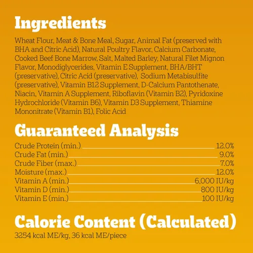 Vista 4 de PEDIGREE MARROBONE - Galleta crujiente para perros con sabor a carne real, 24 oz. Paquete de 8