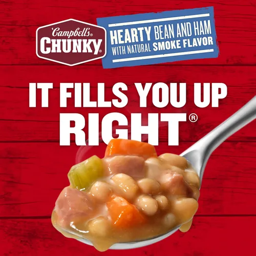 Vista 6 de Sopa Campbell’s Chunky, sopa de frijoles con jamón, lata de 19 Oz