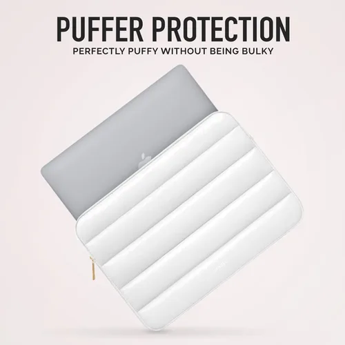 Vista 2 de VANDEL - Funda para laptop de 13 a 14 pulgadas, color blanco para mujer, funda para MacBook Pro de 14 pulgadas, MacBook Air de 13 pulgadas, iPad Pro