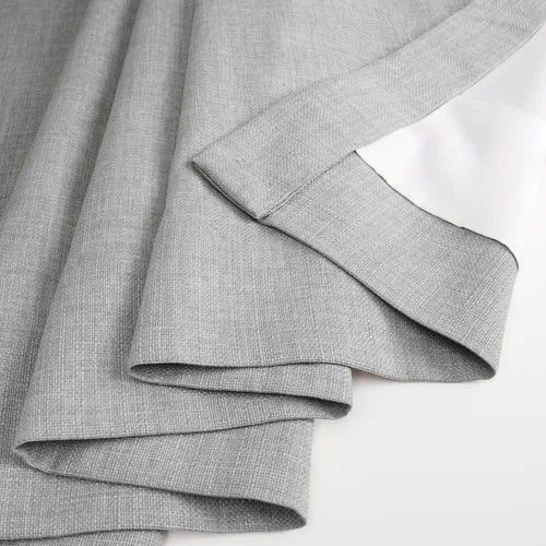 Vista 35 de HPD HALF PRICE DRAPES Cortinas de lino italiano para dormitorio y sala de estar, cortinas de oscurecimiento de habitación (1 panel), 50 pulgadas