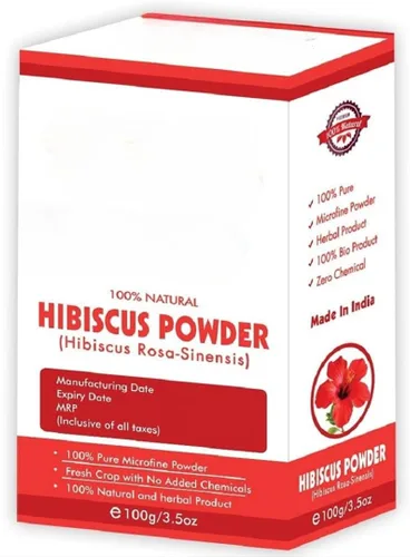 Hibiscus Flower Powder For Face, Organic For All Types Hair, For Skin | No Added Chemicals - 100 Grams