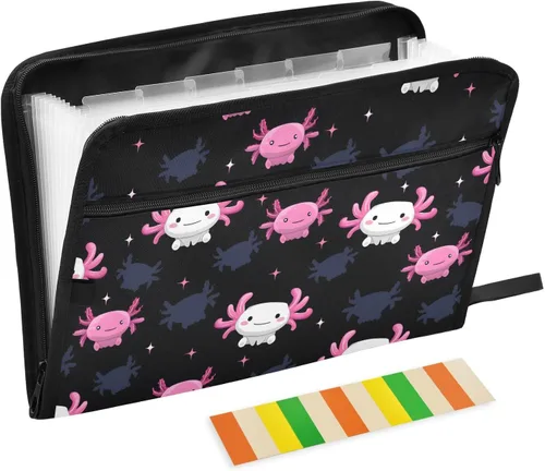 Vista 33 de ALAZA Capybara Swimming Blue 13 Pocket Expanding File Folder with Labels, Accordion File Folder File Organizer Letter A4 Paper for Office School