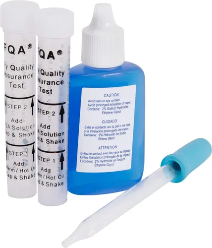 Vista 3 de MirOil Kit de prueba de aceite de freír para material contaminante polar, paquete de 12 pruebas, kit de prueba de aceite de freidora de 3 minutos